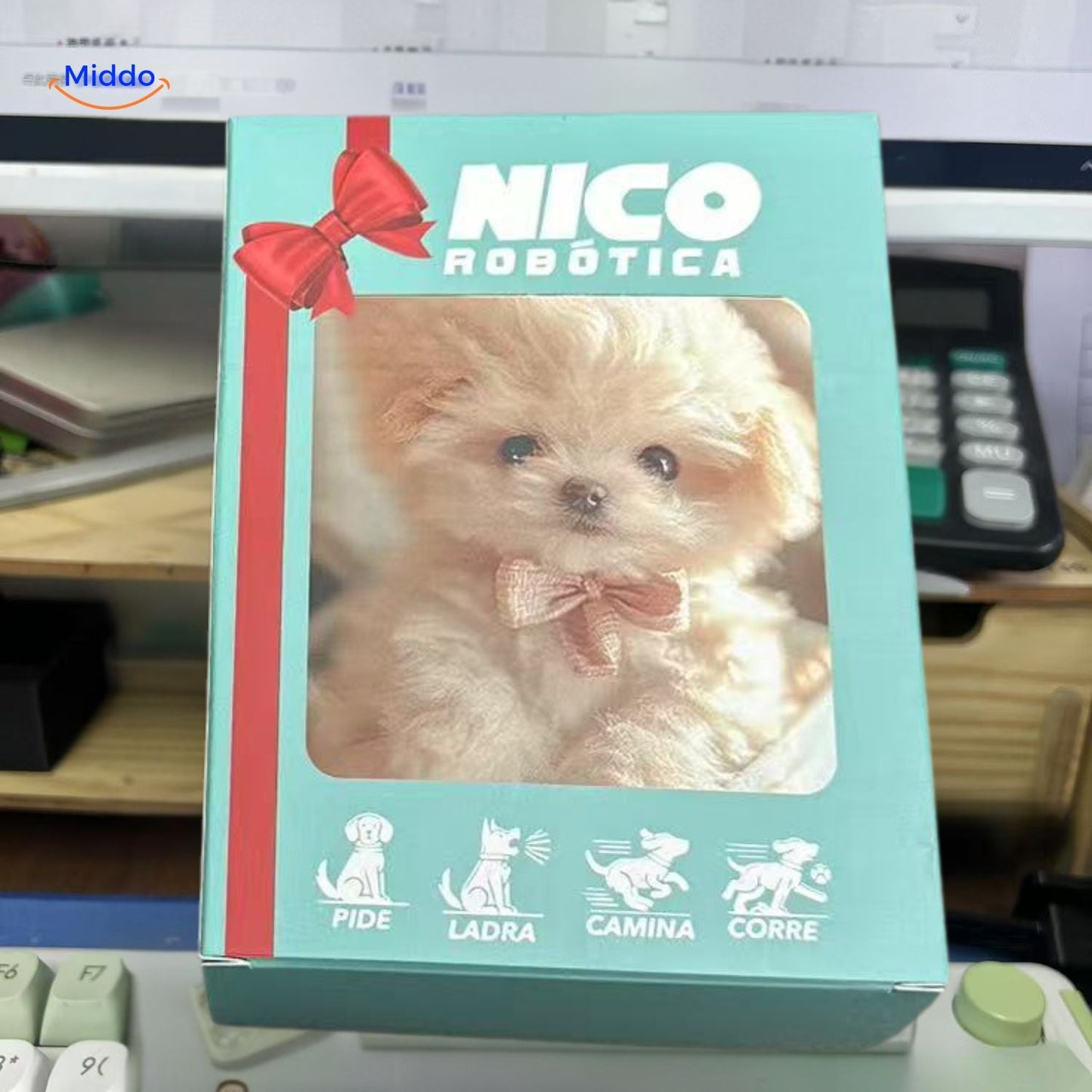 BunnyBuddy Plush Nico Robotic Puppy puppy box opening reveal puppy toy www.middo.nl