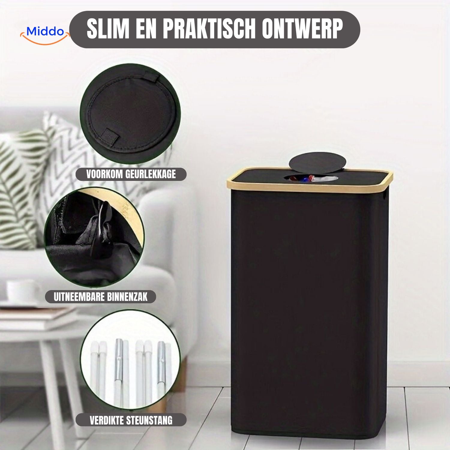 EcoBin Keukenorganizer slim en geurloos ontwerp voor huis www.middo.nl