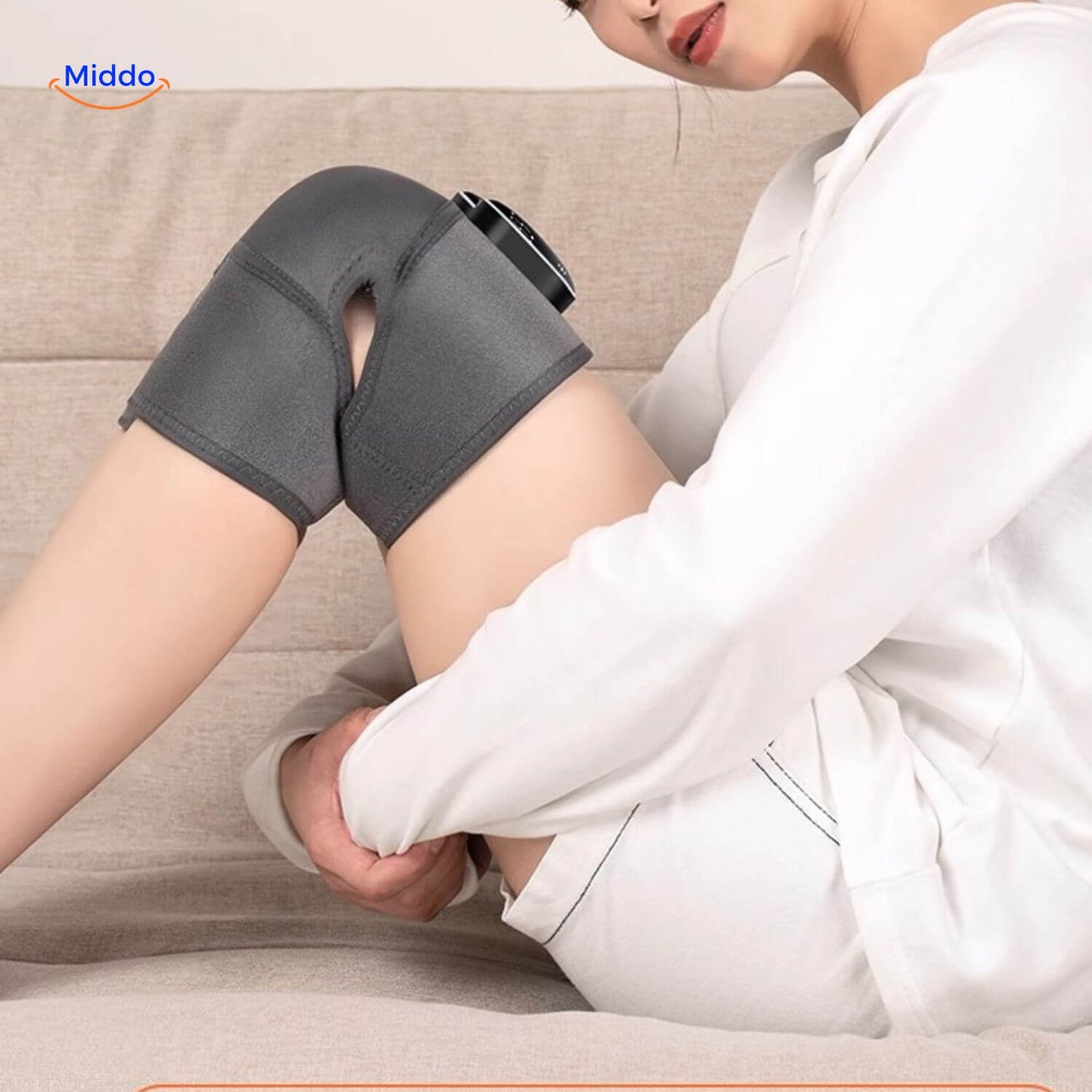 KneeRelief Pro verwarmings knie pad therapie www.middo.nl