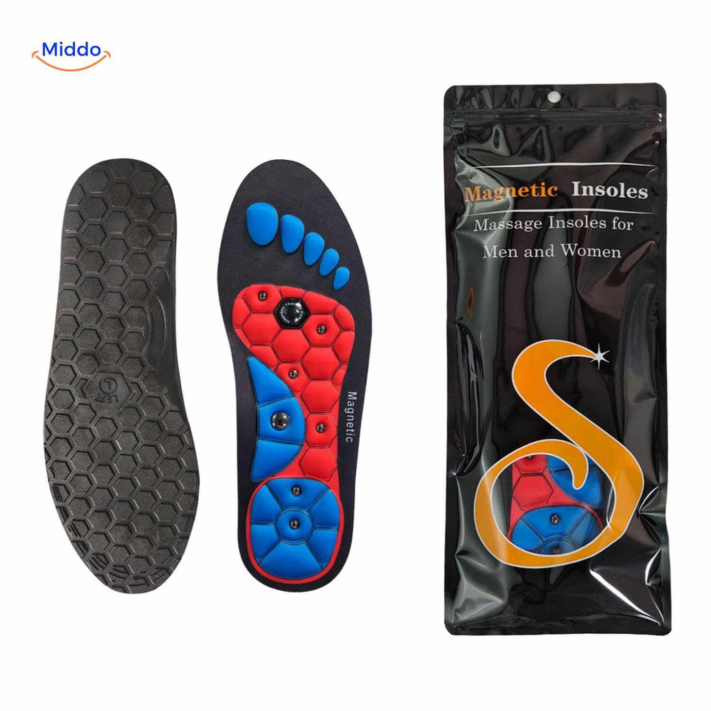 MagneFlex Inlegzolen voor mannen en vrouwen met gel ondersteuning www.middo.nl
