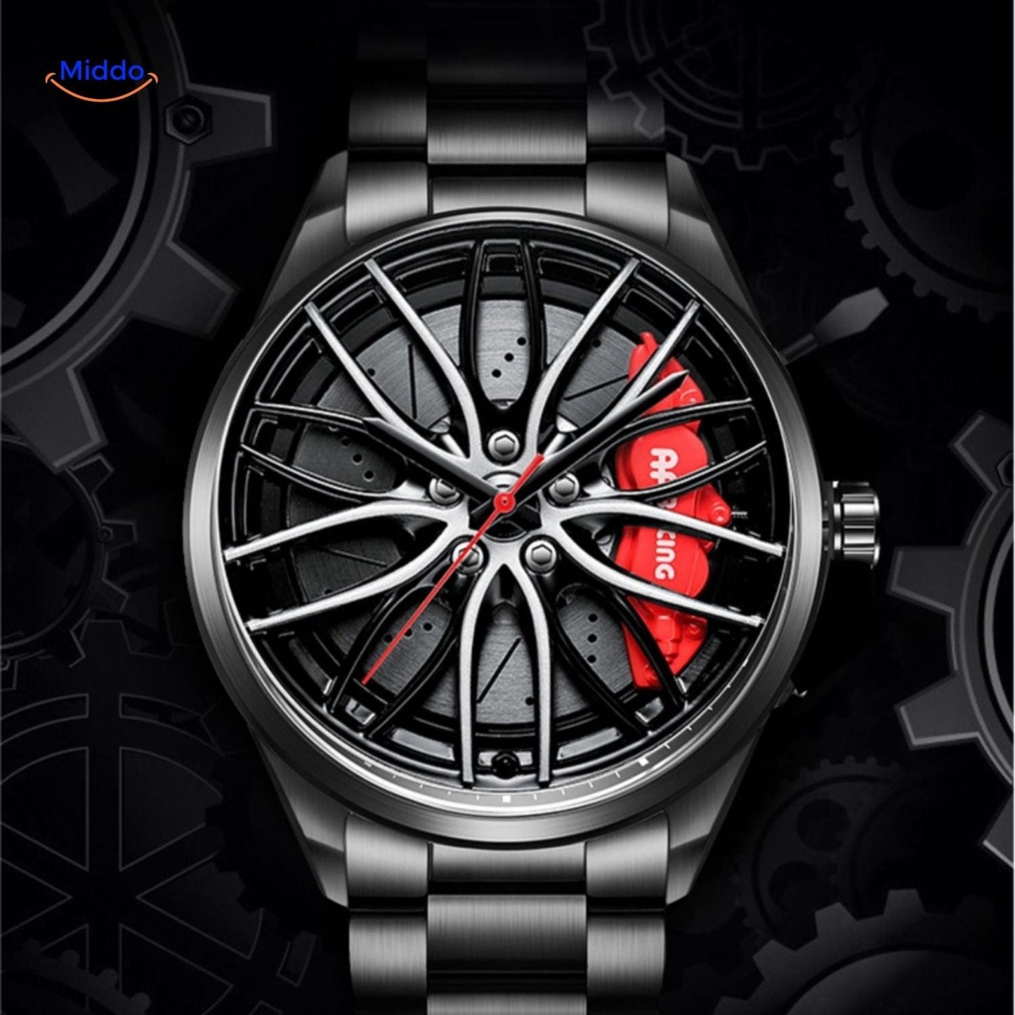 TurboGear Automatisch Horloge unieke velgenlook en groen accent www.middo.nl