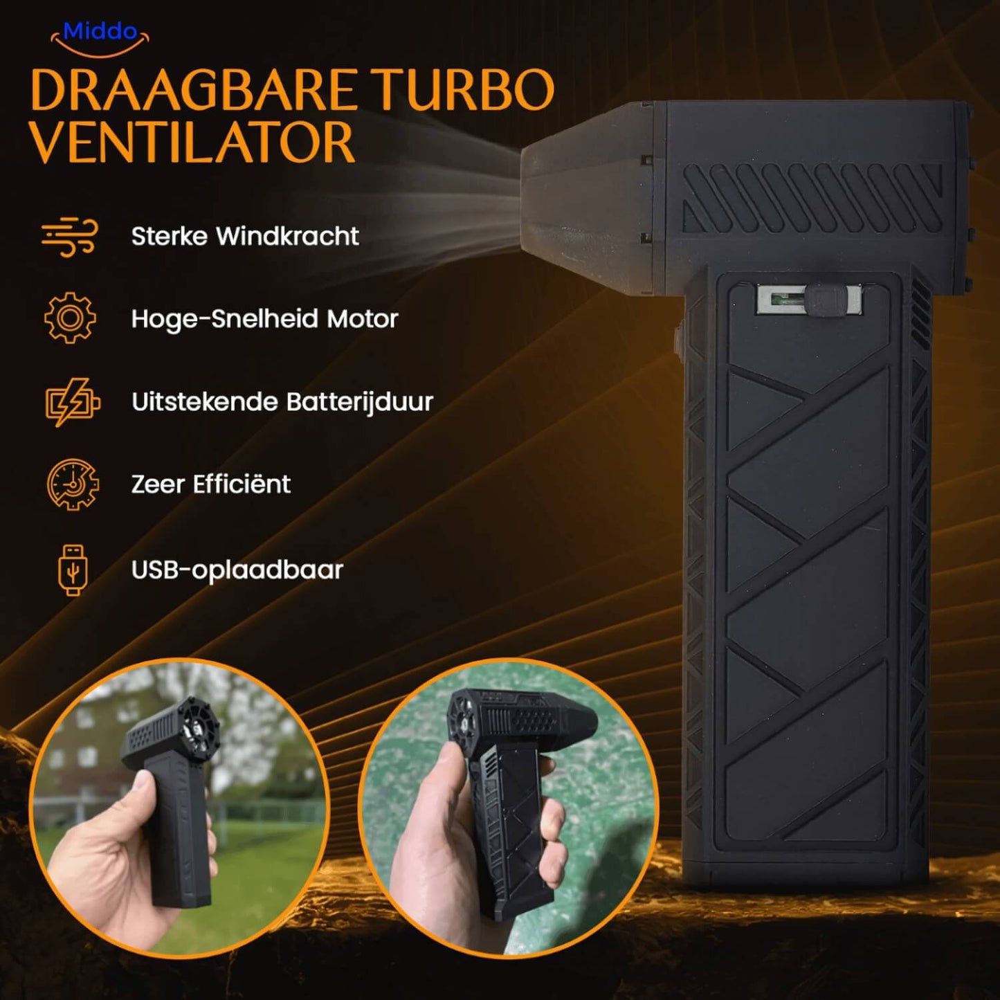TurboJet Pro™ – Draagbare Krachtblazer voor Werkplek, Tuin & Elektronica
