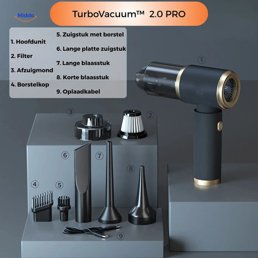 Alle opzetstukken van de TurboVacuum 2.0 Pro