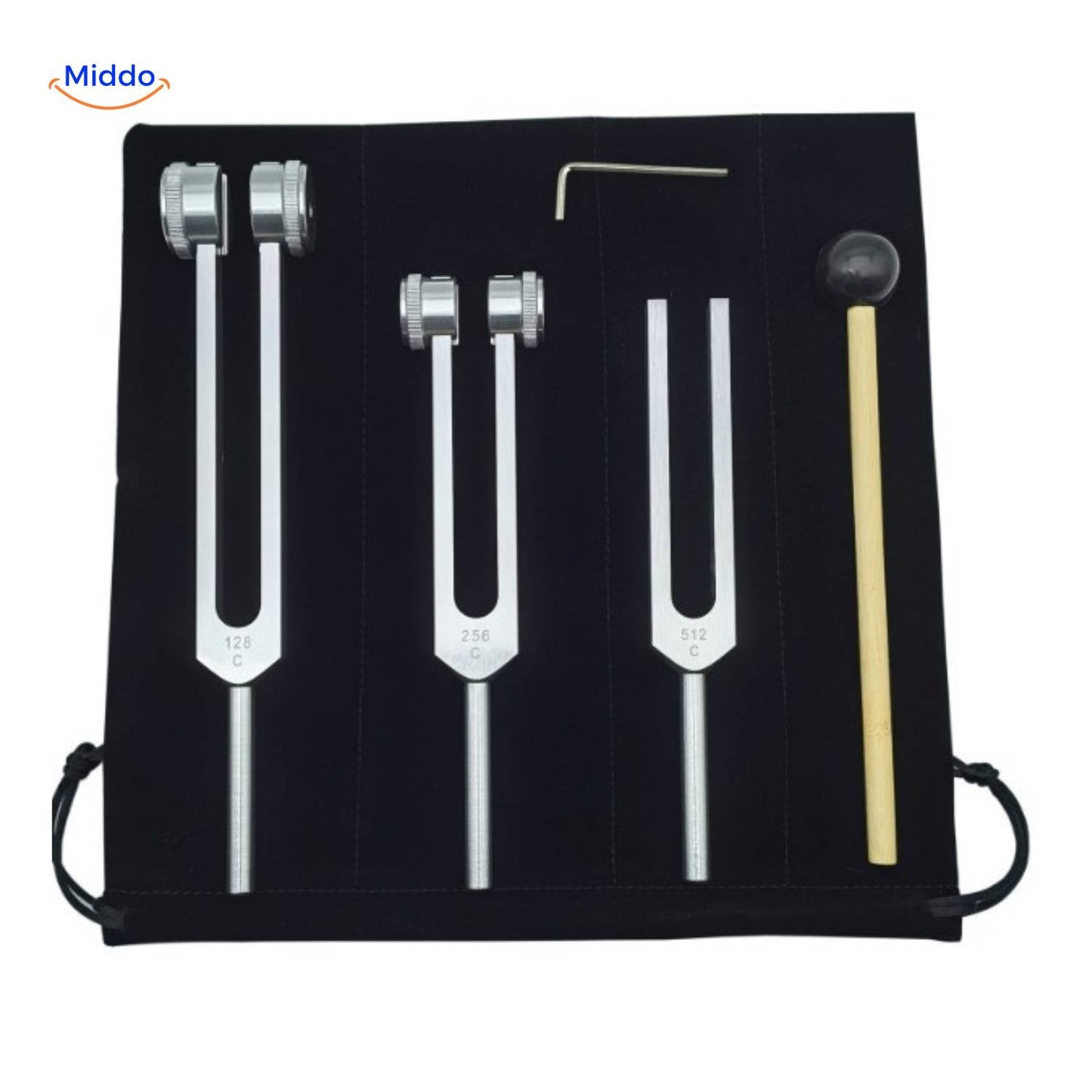 VibeClean Genezing Stemmingsvork Set met 128C 256C en 512C vorken www.middo.nl