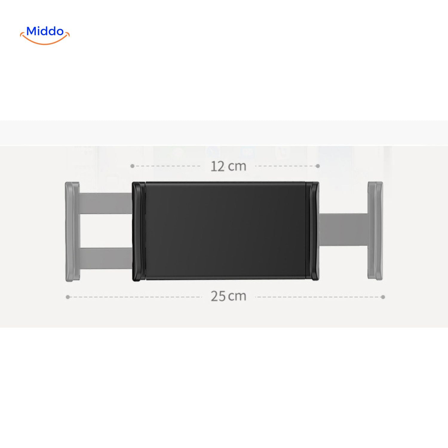 breedtemeting van tablethouder