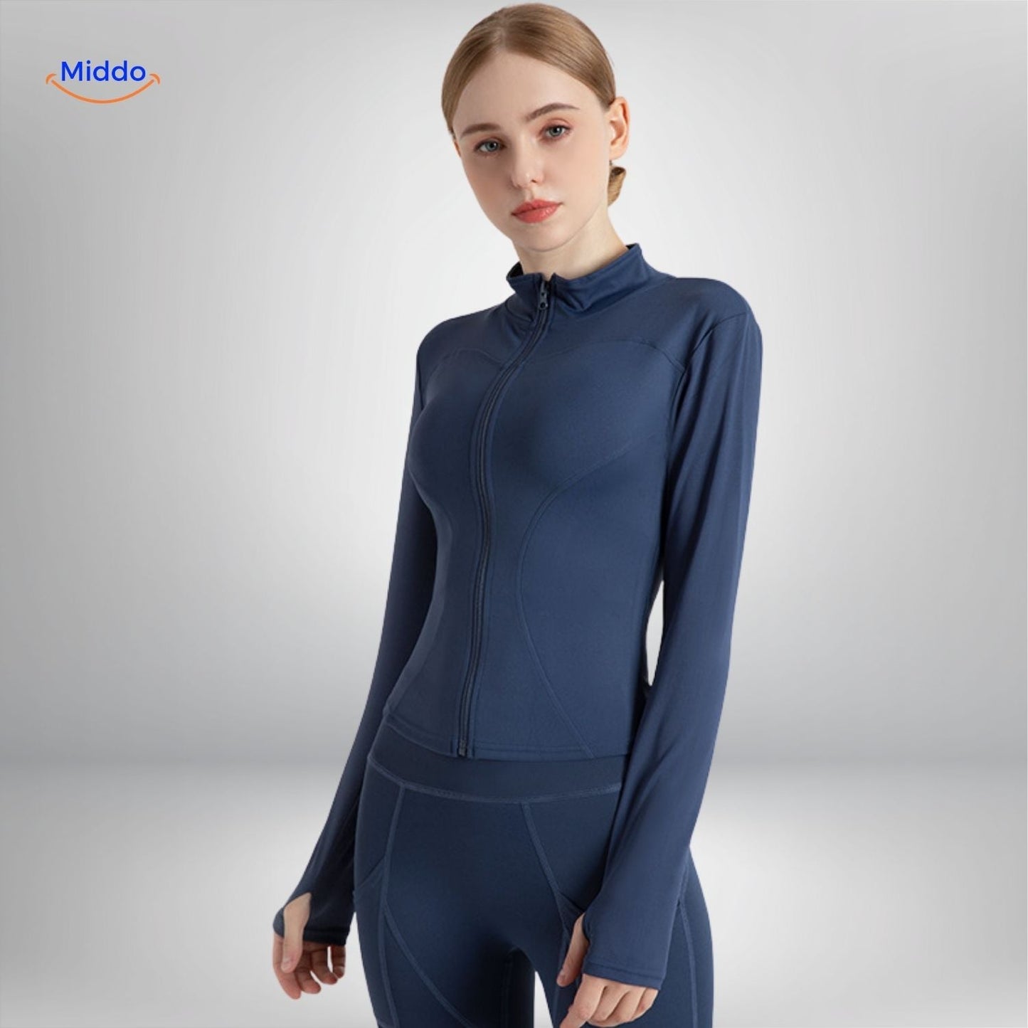 flexifit pro yoga jas navy perfecte pasvorm www.middo.nl