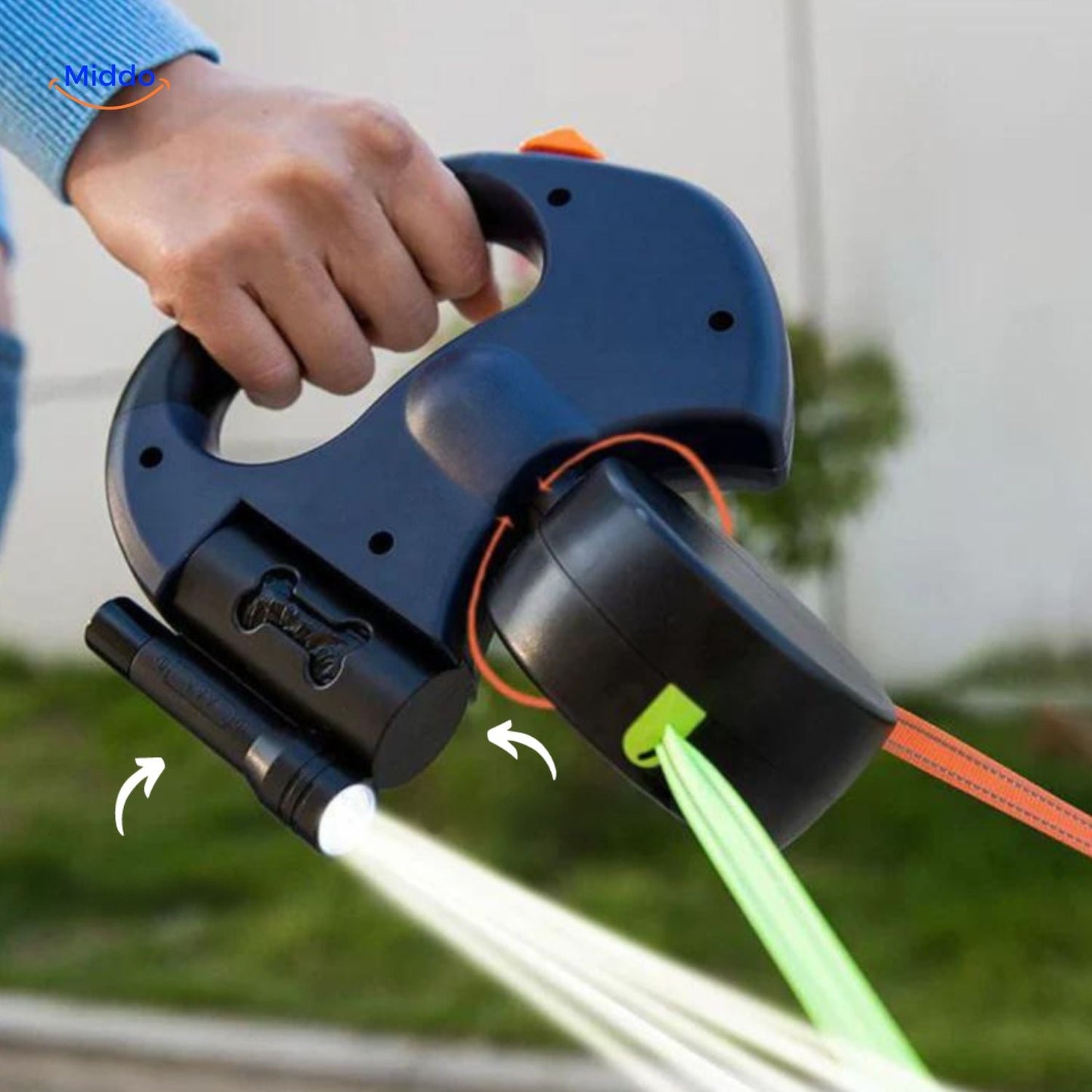 intrekbare lijn met lichtfunctie buiten