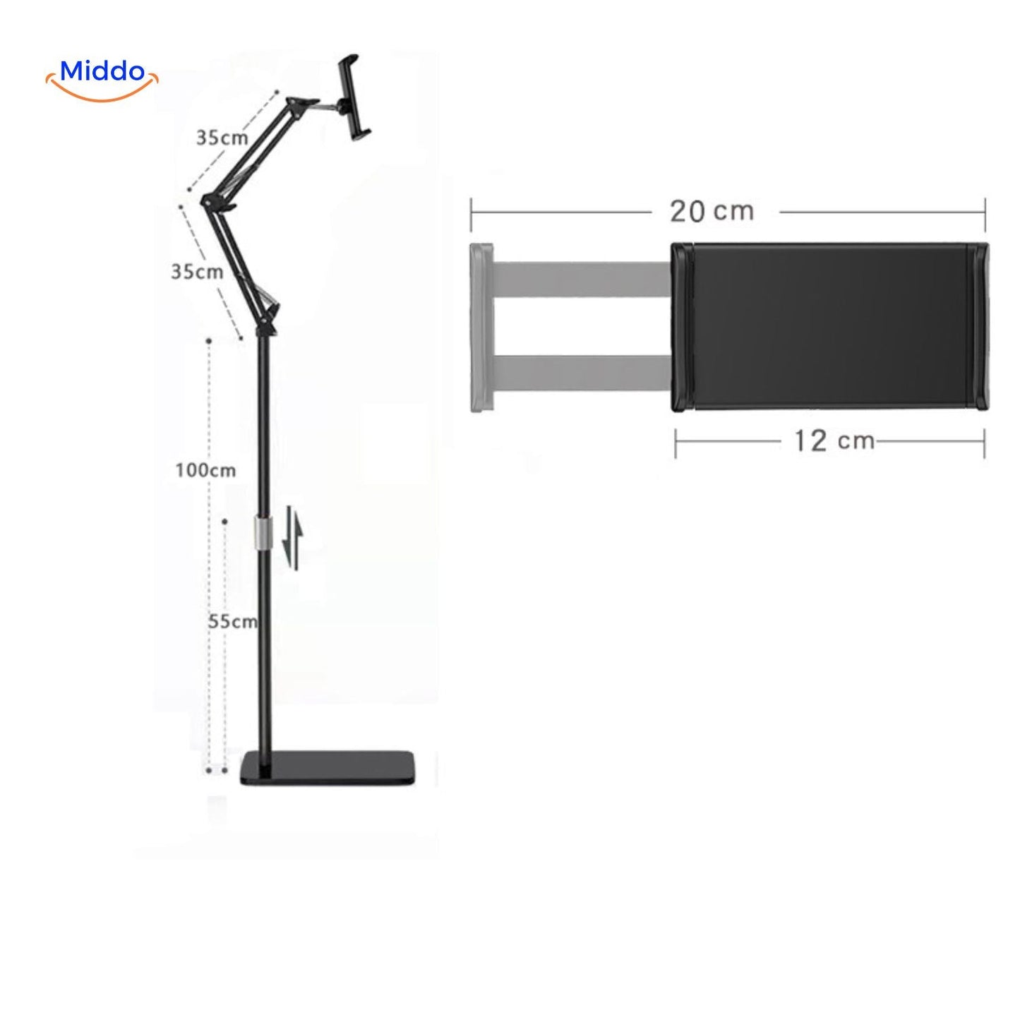 telescopische standaard met verstelbare hoogtes