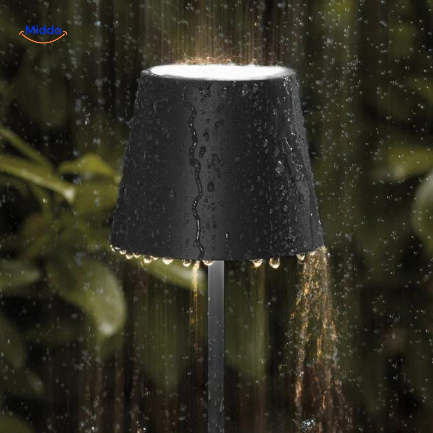 Waterdichte Lumiset Tafellamp In De Regen