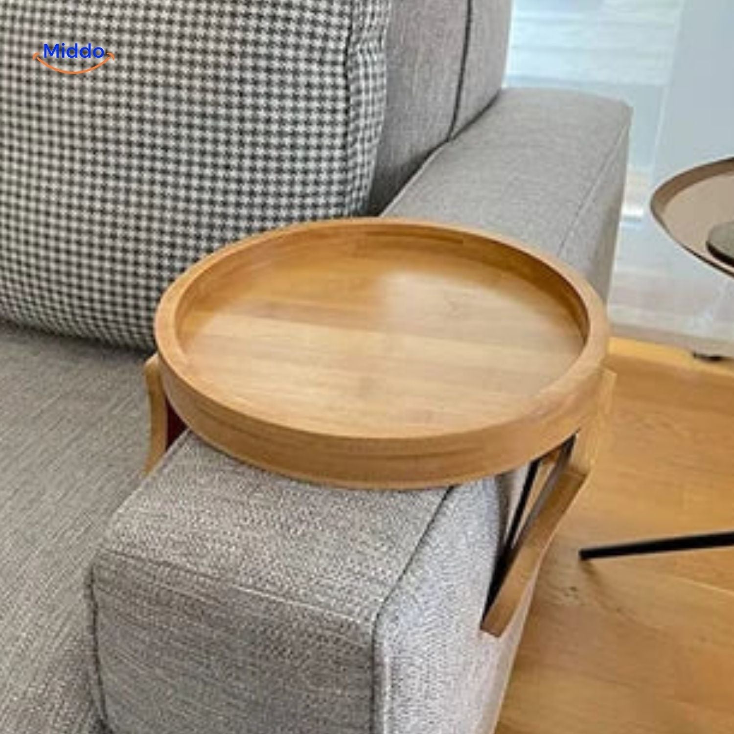 ComfyGrip Sofatafel op bankleuning voor handig gebruik www.middo.nl