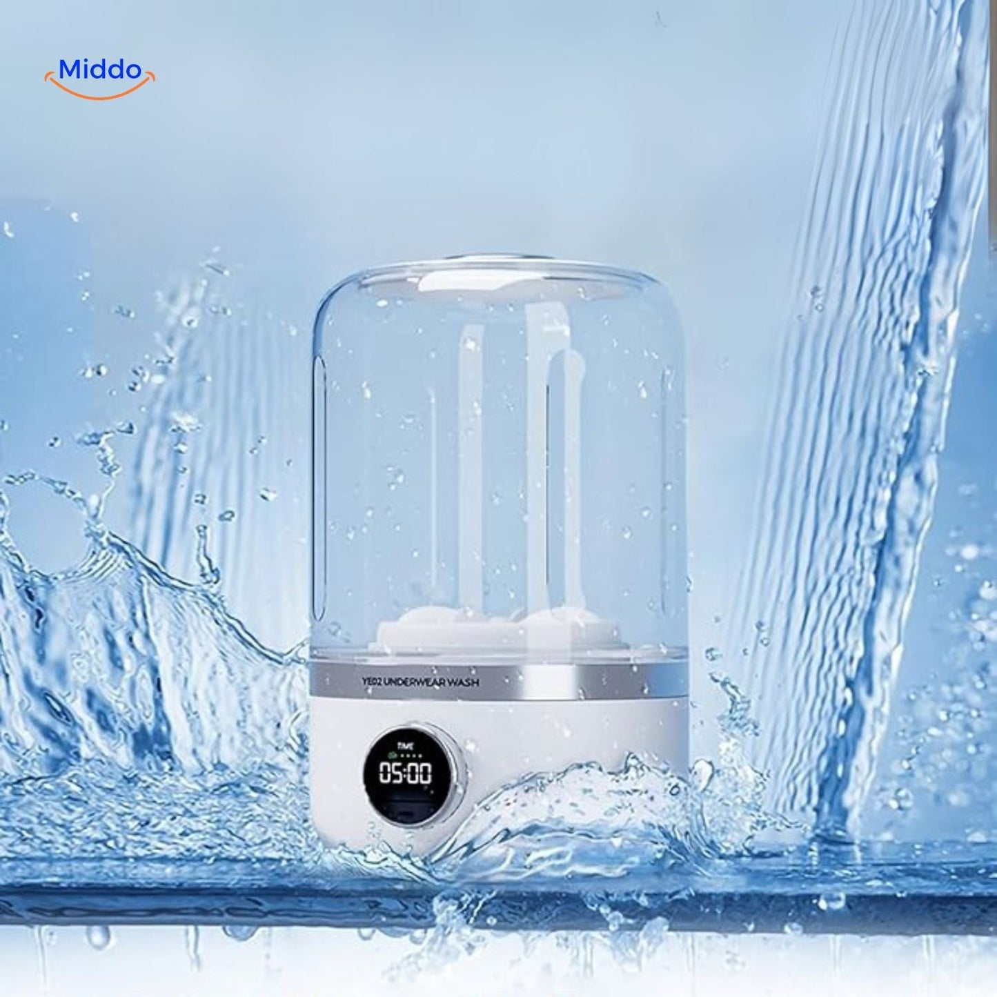 MiniWash Pro ondergoed wasapparaat met waswater www.middo.nl