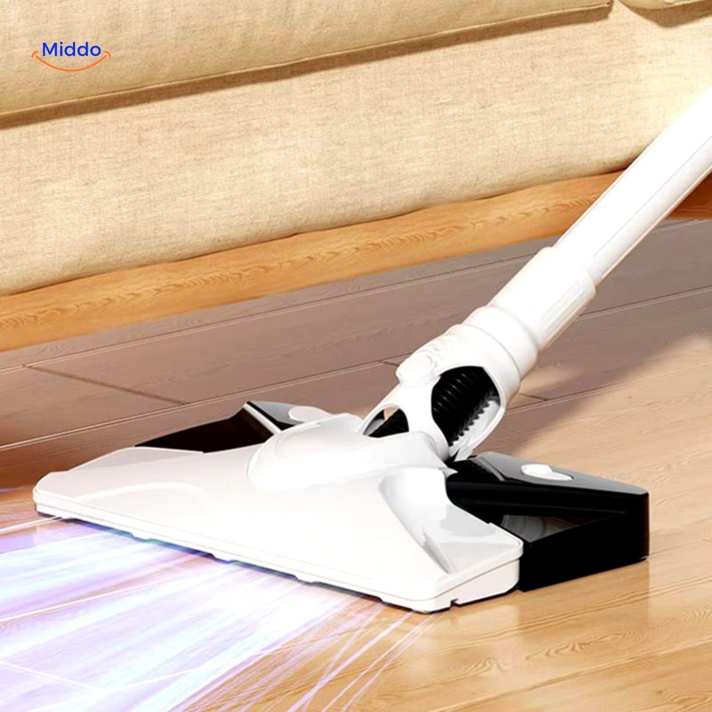 MopVac Pro blauw licht zuigen en steriliseren vloeren www.middo.nl