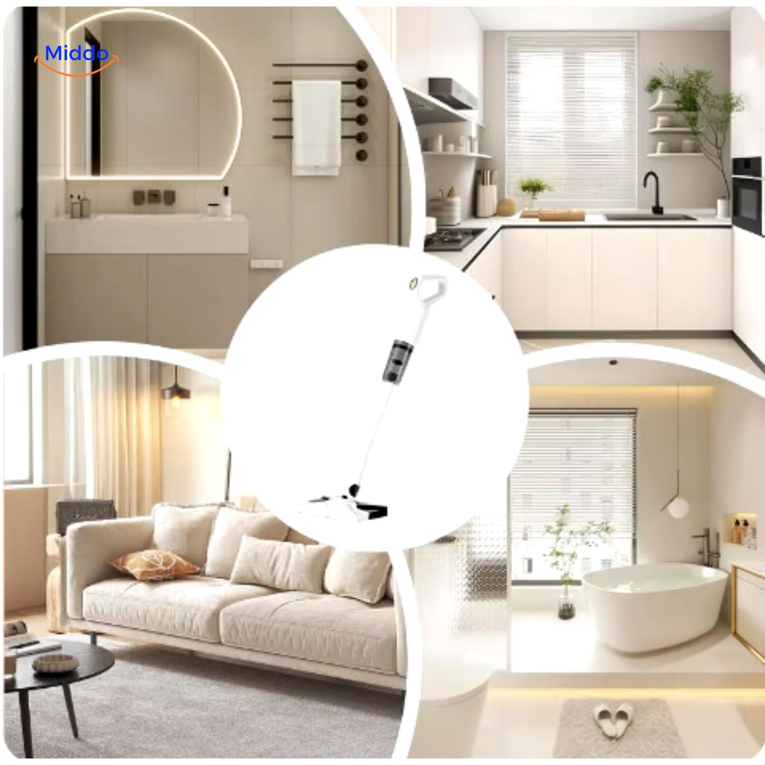 MopVac Pro ideaal voor keuken badkamer en slaapkamer www.middo.nl