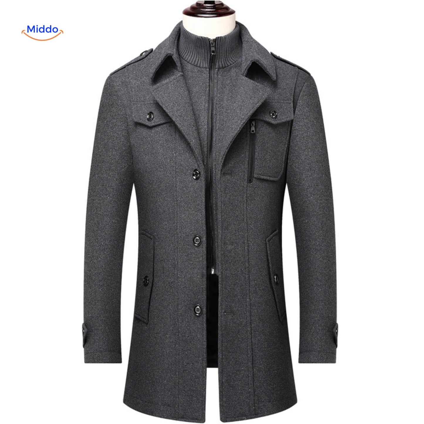 WoolGuard™ Peaky Blinders Winterjas | Luxe Dubbele Kraag Trenchcoat voor Heren – Warm & Stijlvol voor de Winter