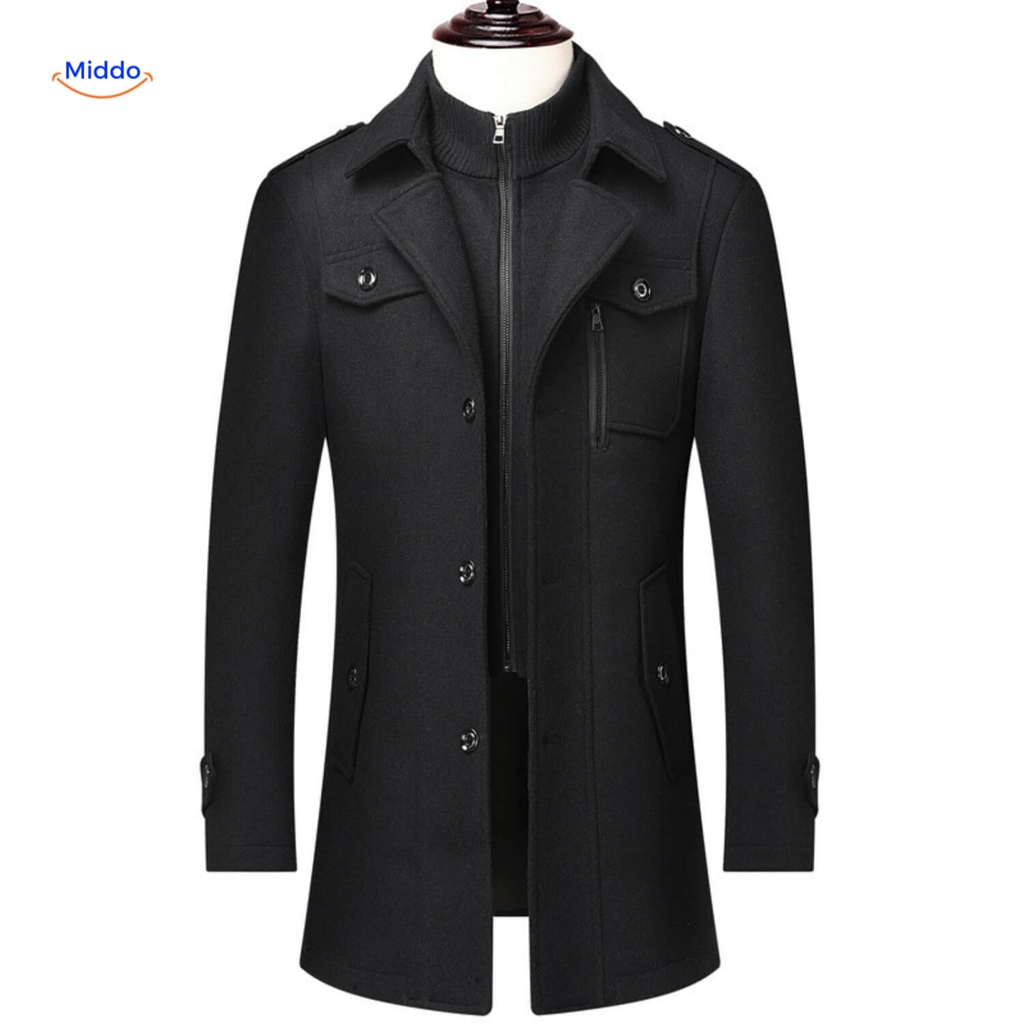 WoolGuard™ Peaky Blinders Winterjas | Luxe Dubbele Kraag Trenchcoat voor Heren – Warm & Stijlvol voor de Winter