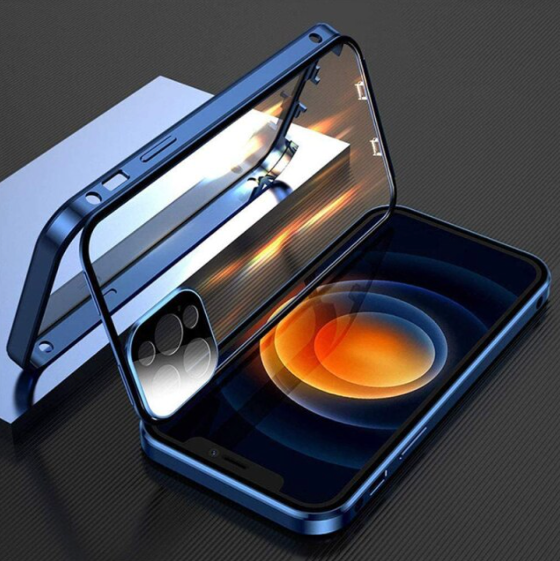 WonderCase draadloos opladen voor iPhone in blauwe kleur