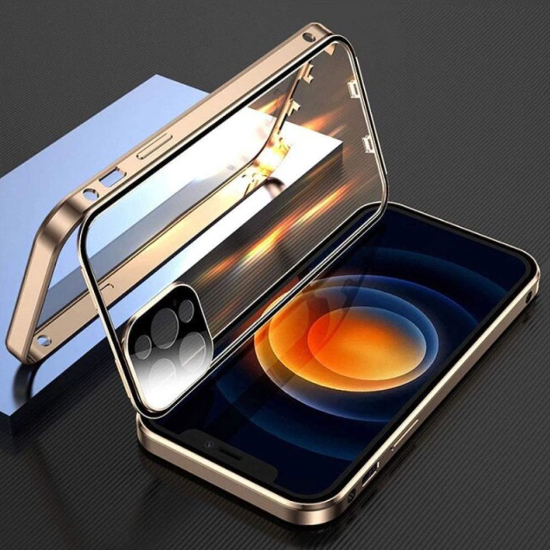 WonderCase draadloos opladen voor iPhone in gouden kleur