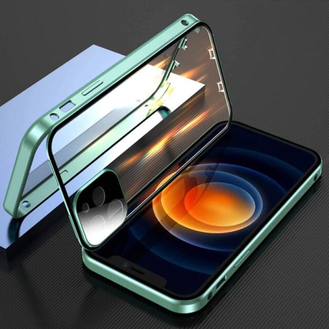 WonderCase draadloos opladen voor iPhone in groene kleur