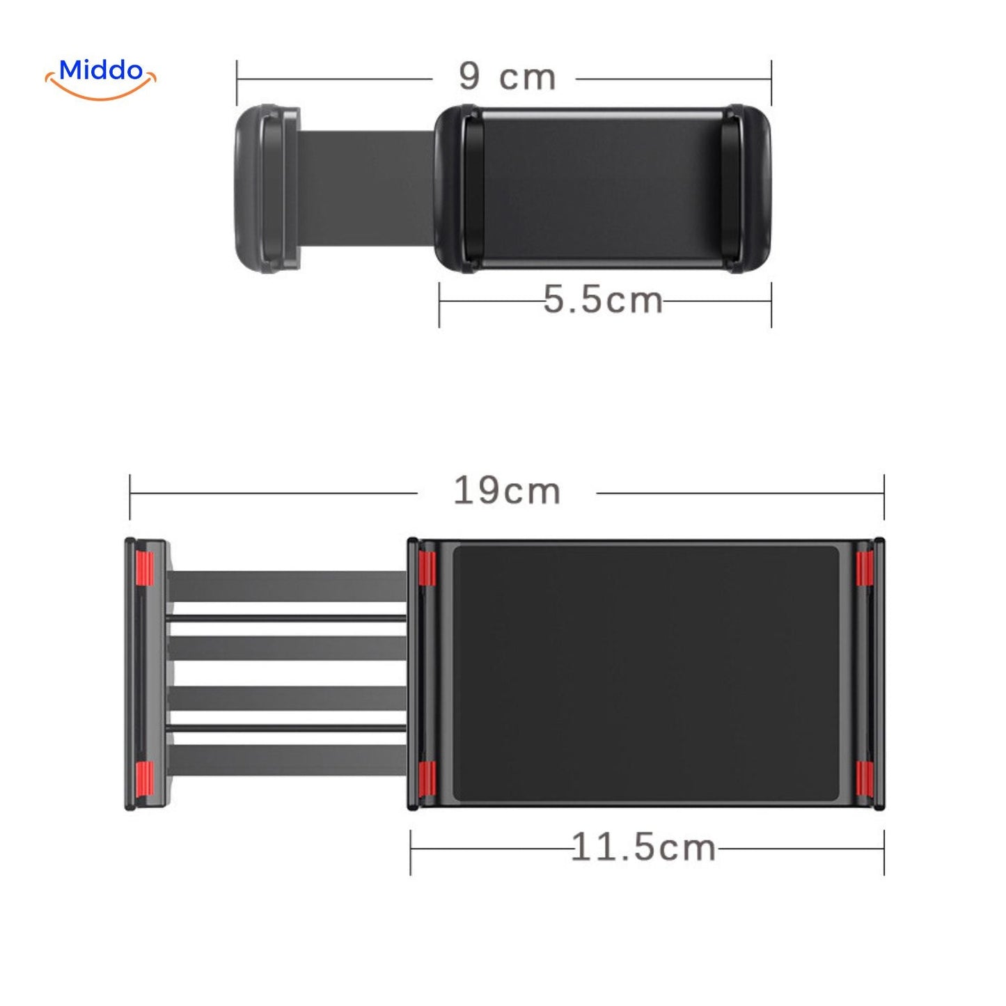 afmetingen van multifunctionele standaard voor apparaten