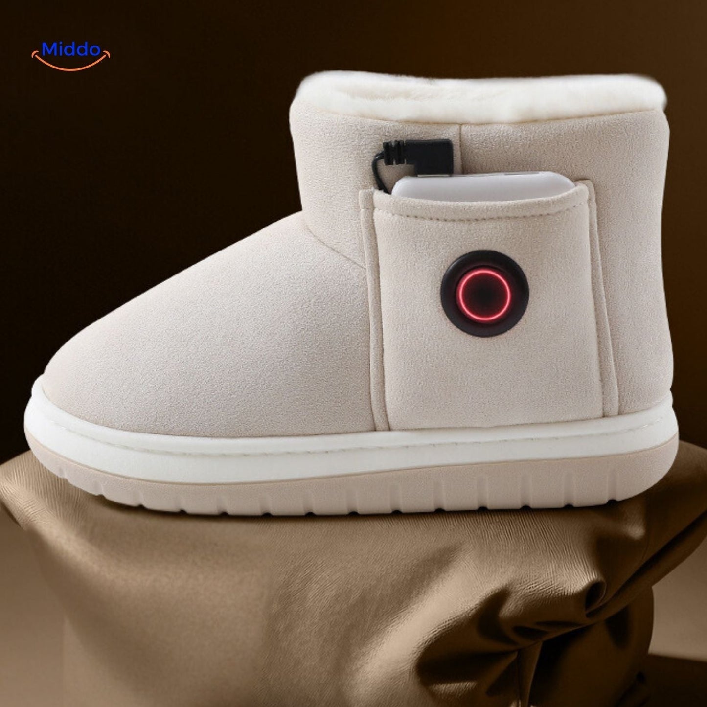 cozyflex creme schoenen met warmteregelaar www.middo.nl