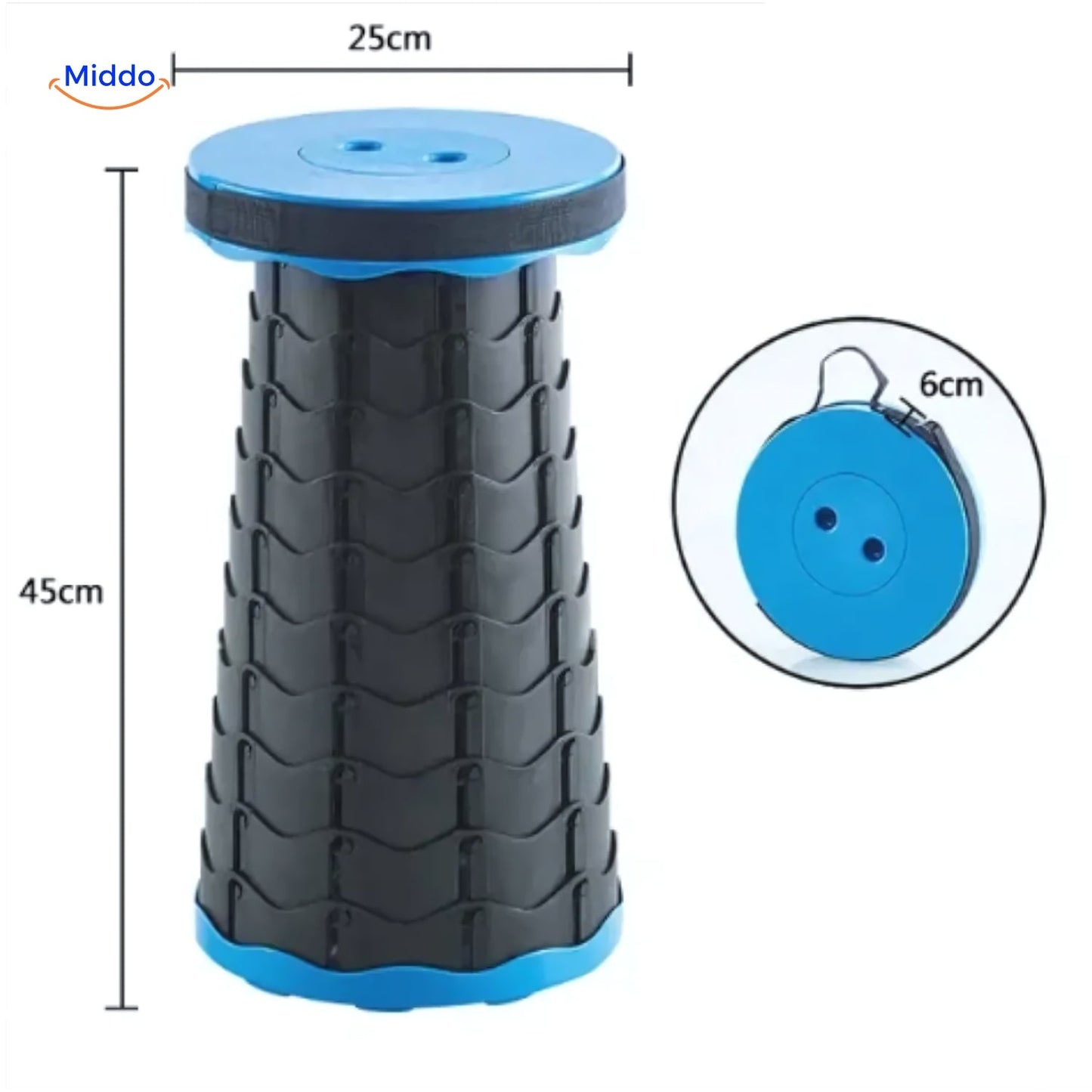 Flexistool™ Telescopische Verstelbare Kruk Blauw