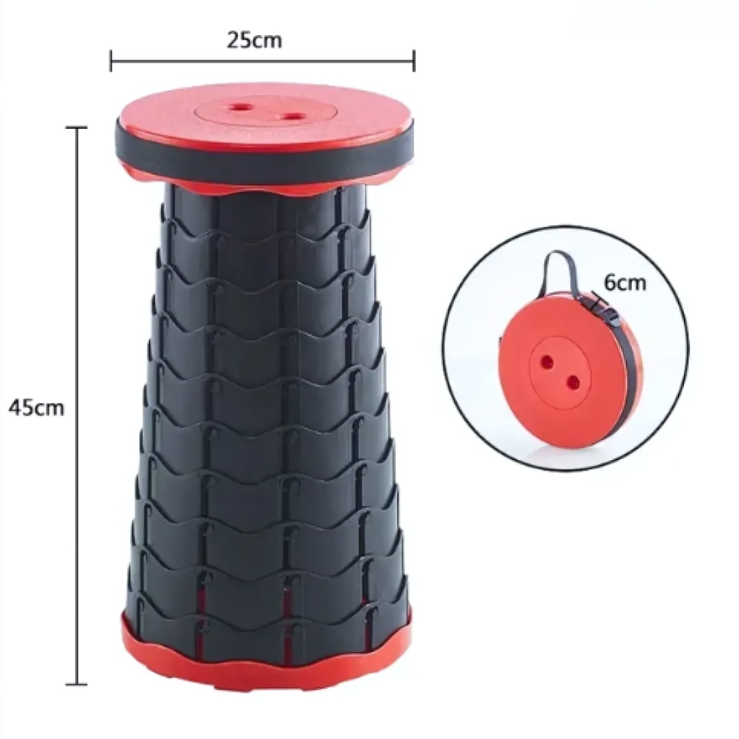 Flexistool™ Telescopische Verstelbare Kruk Rood