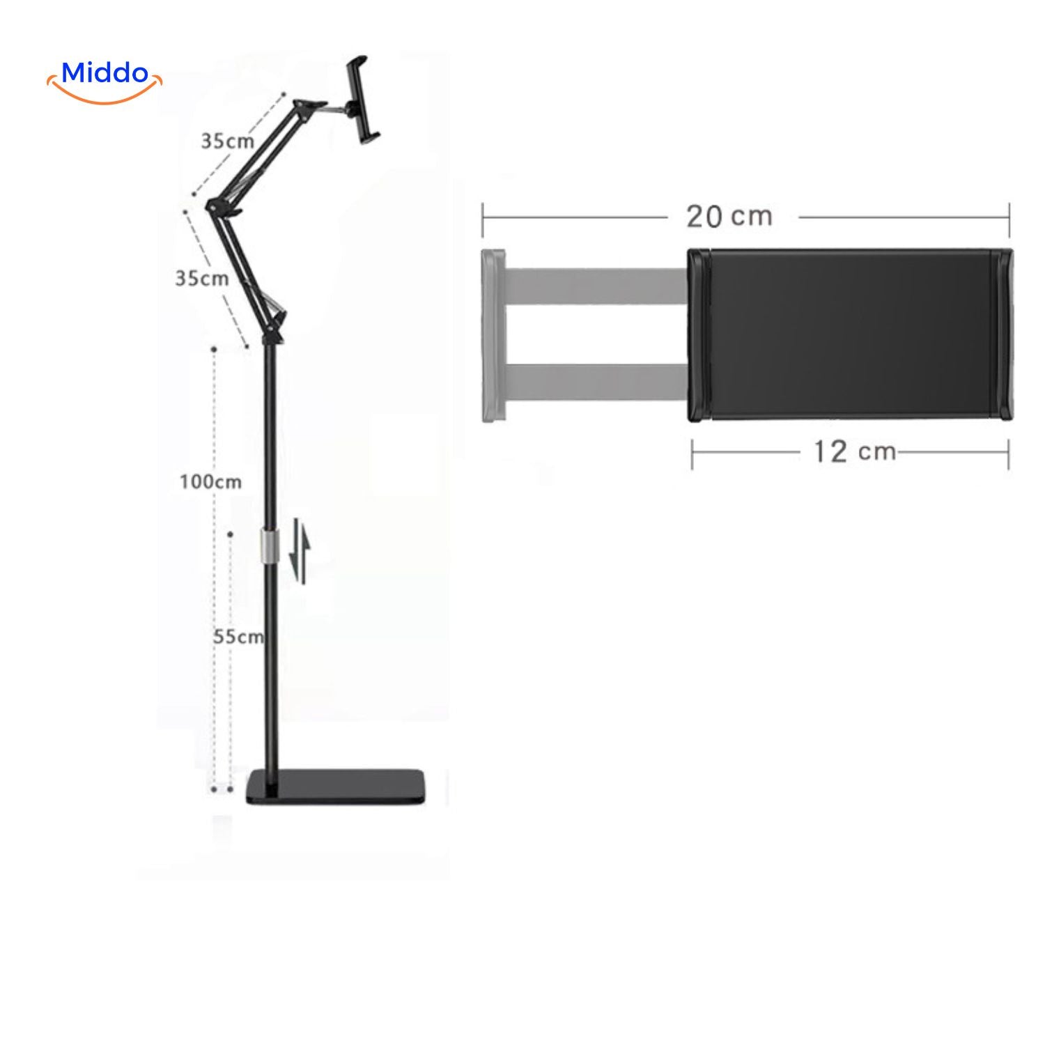 telescopische standaard met verstelbare hoogtes