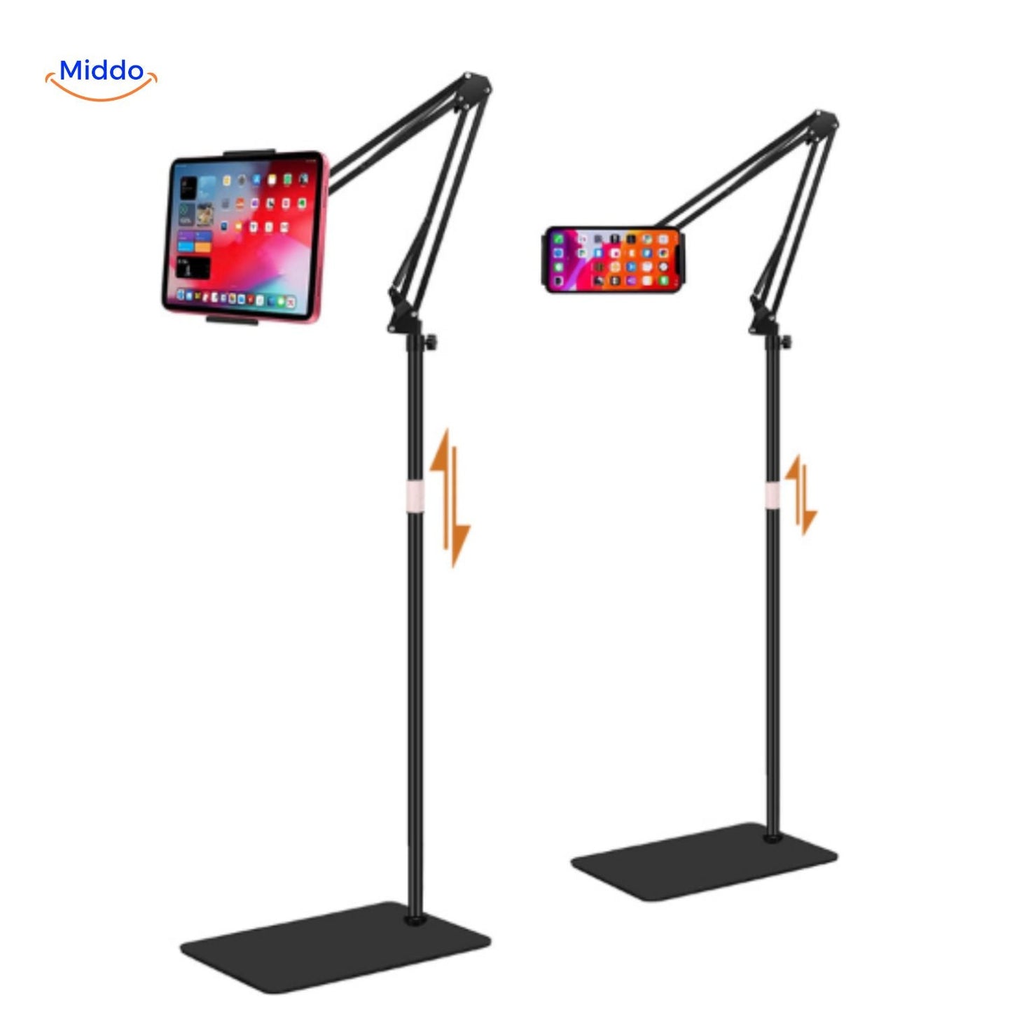 verstelbare tablet en telefoonstandaard met oplaadmogelijkheid