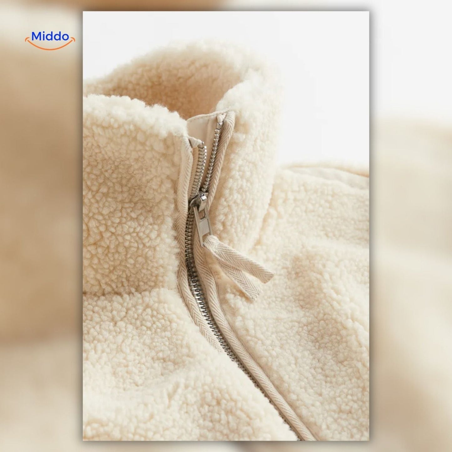 witte teddy rits detail